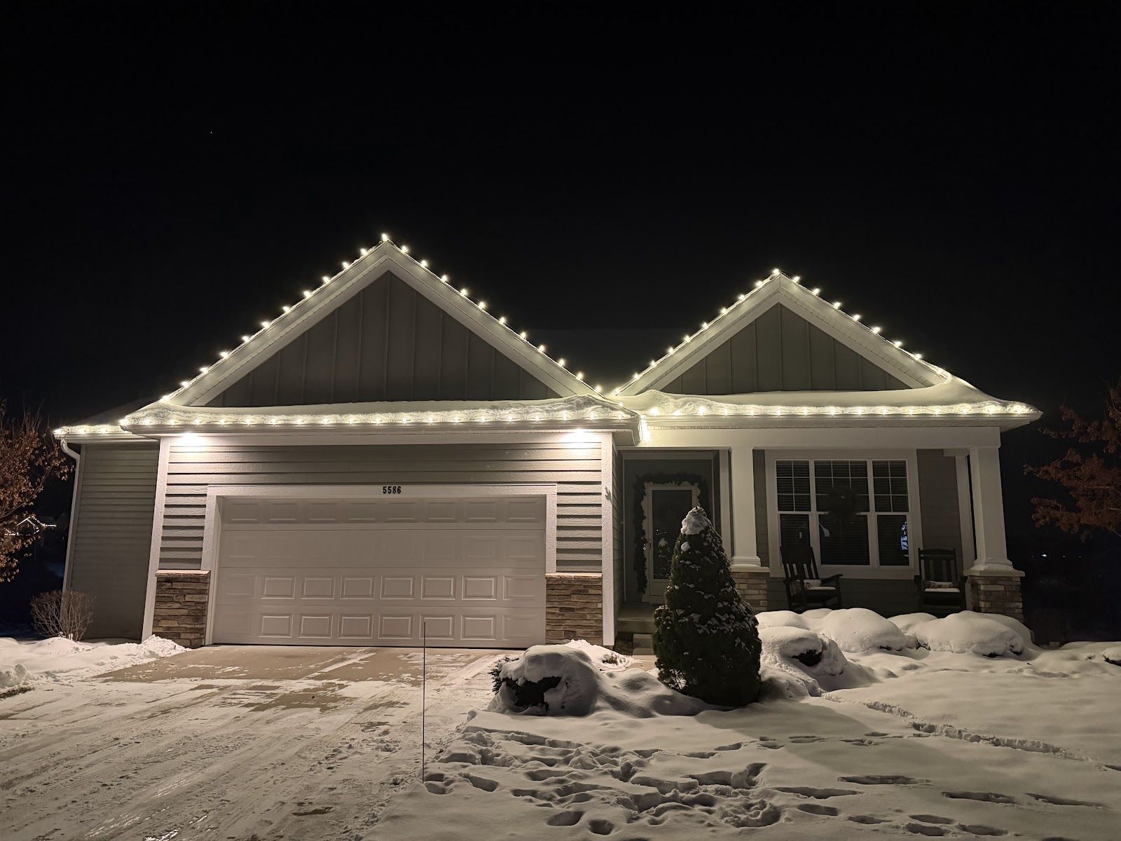 Christmas light installation in Hudsonville, MI